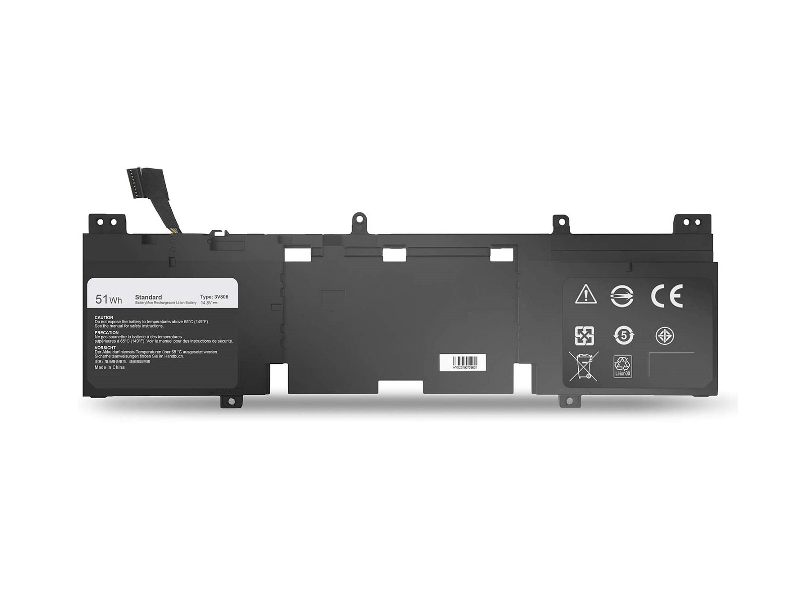 RETRO Dell Alienware 13 R1, 3V806 Notebook Bataryası - 4 Cell
