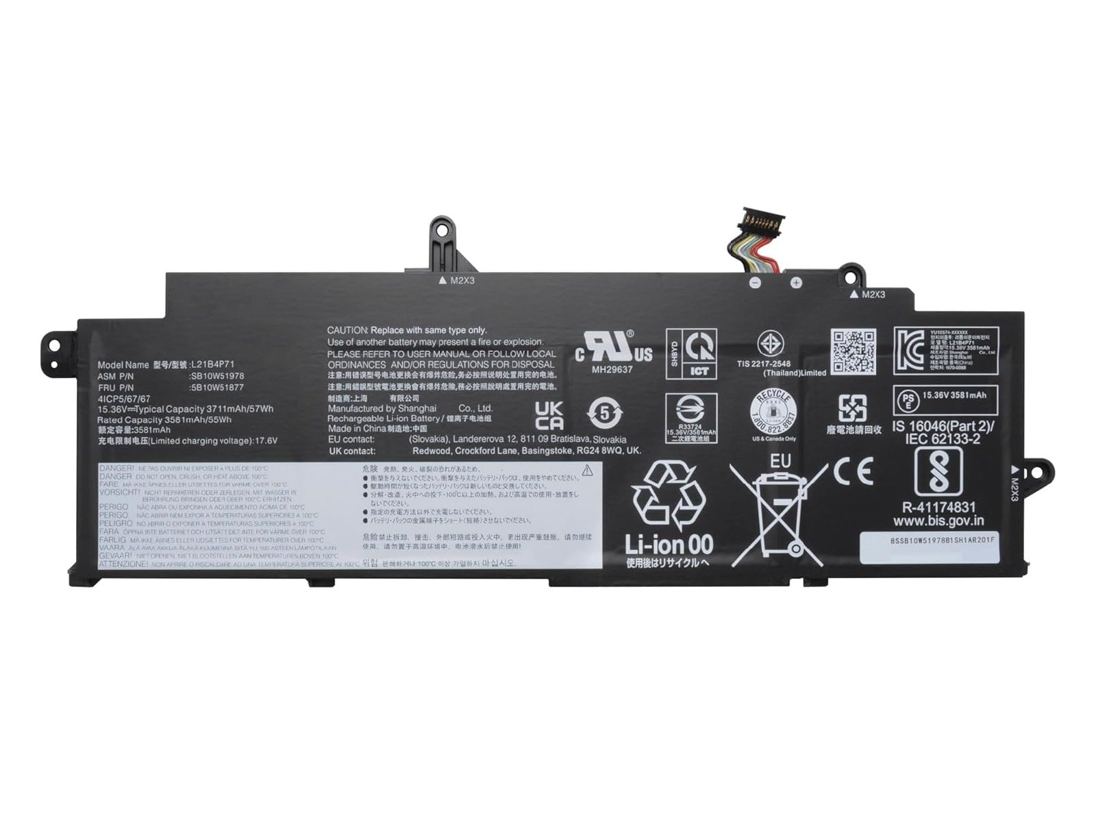 RETRO Lenovo ThinkPad T14s Gen3, L21B4P71 Notebook Bataryası